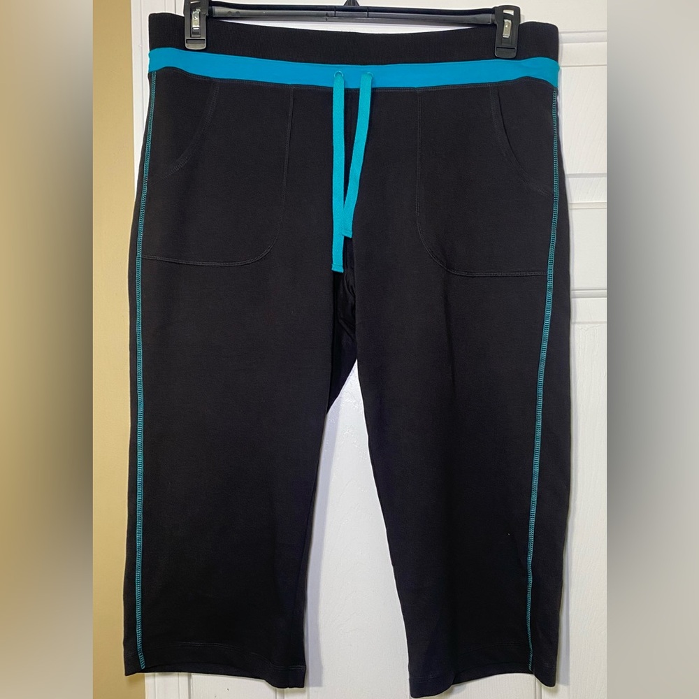 Women’s Made For Life Black Tile Blue Ankle Cut Sweatpants
